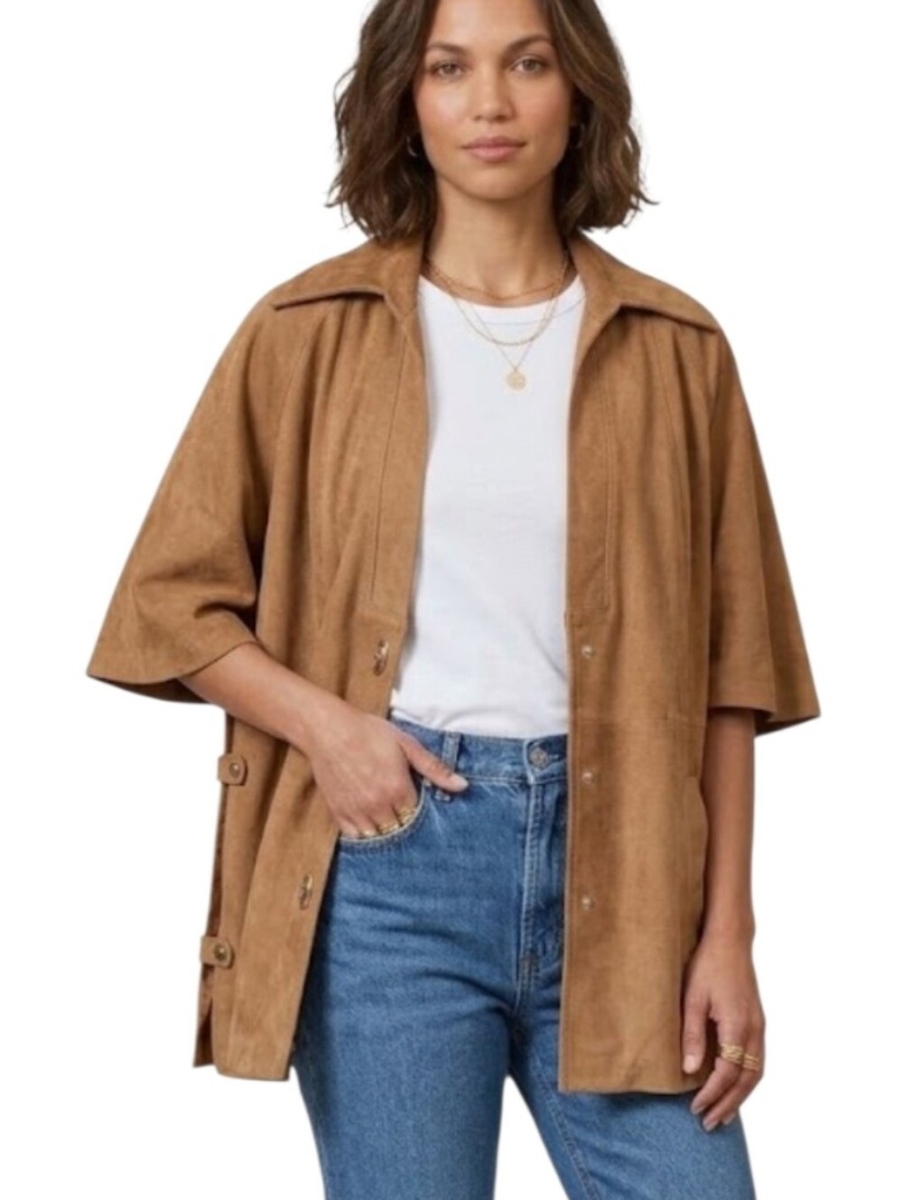 Women's Tan Suede Jacket